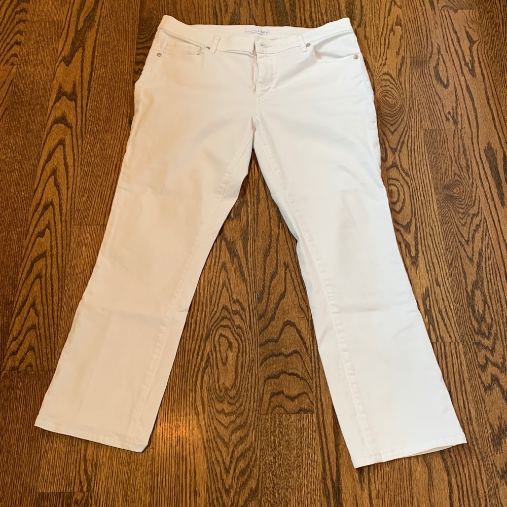 White jeans from Loft